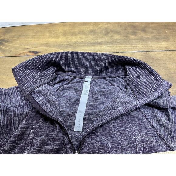 Lululemon Swiftly Wool 1/2 Zip Pullover Womens Size 8 Black Cherry Long Sleeve - Picture 8 of 14
